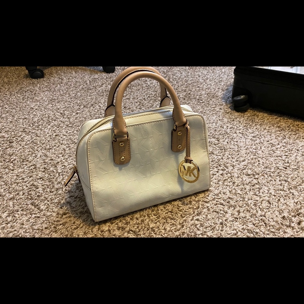 Michael Kors Small Signature White Satchel